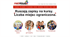 Desktop Screenshot of mathhouse.pl